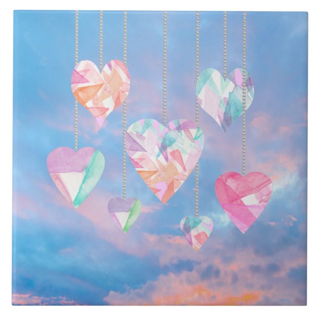 Azulejo De Cerâmica Corações (Frente)