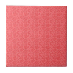 Azulejo De Cerâmica Corações Bons - Romântico - Amor - Vermelho