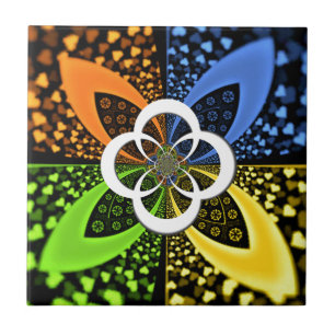 Azulejo De Cerâmica Corações Iridescentes, Abstrato de Bolinhas