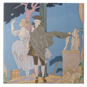 Azulejo De Cerâmica Corações quebrados, estátuas quebradas, ilustração