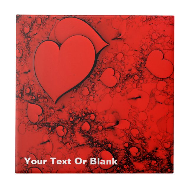 Azulejo De Cerâmica Corações Sensíveis (Frente)