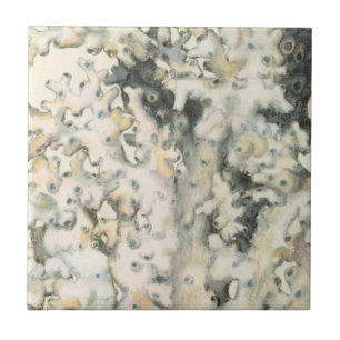 Azulejo De Cerâmica Coral de Aquarela Antiquada