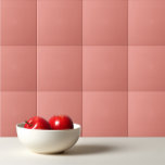 Azulejo De Cerâmica Coral queimado - minimalista simples<br><div class="desc">Design de cor simples e minimalista do coral queimado.</div>