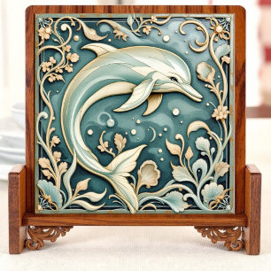 Azulejo De Cerâmica Coral Wave Elegance esquerda