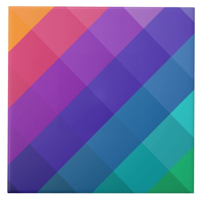 Azulejo De Cerâmica Cores Cúbicas (Frente)