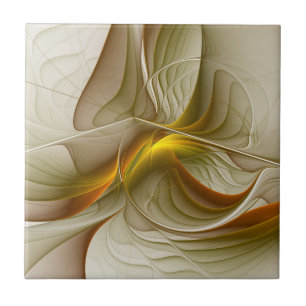 Azulejo De Cerâmica Cores de metais de Precioso, arte fractal Abstrato