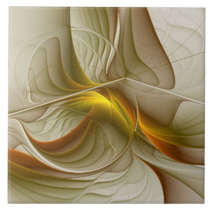 Azulejo De Cerâmica Cores de Metais Preciosos, Arte Abstrata Fractal