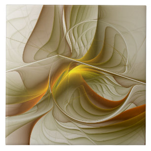 Azulejo De Cerâmica Cores de Metais Preciosos, Arte Abstrata Fractal