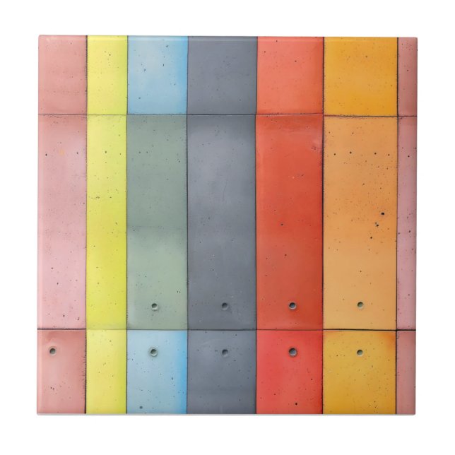 Azulejo De Cerâmica Cores de Padrão Concreto (Frente)