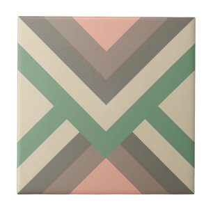 Azulejo De Cerâmica Cores Geométricas Modernas do Pastel Chic