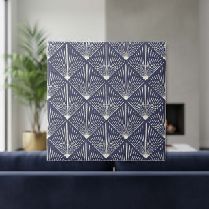 Azulejo De Cerâmica Cores Personalizáveis Arte Déco Ventoinha Linhas A