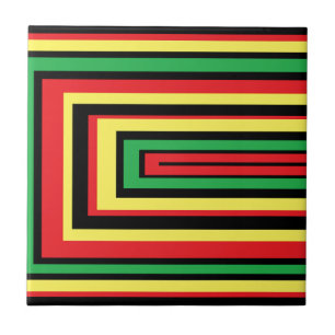 Azulejo De Cerâmica Cores rasta da JAMAICA