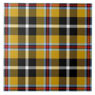 Azulejo De Cerâmica Cornish National Tartan Yellow and Black Xadrez