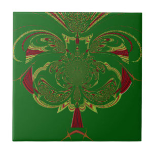 Azulejo De Cerâmica Coroa Verde