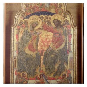 Azulejo De Cerâmica Coroação do Virgin, 1372
