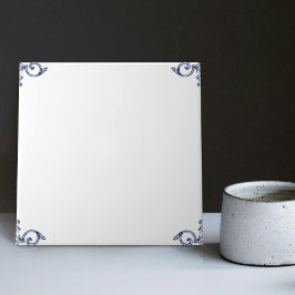 Azulejo De Cerâmica Correspondência Mistura Azul Holandesa Delft Vazia