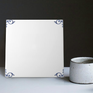 Azulejo De Cerâmica Correspondência Mistura Azul Holandesa Delft Vazia