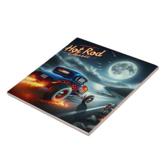 Azulejo De Cerâmica Corrida a quente por um lago lua