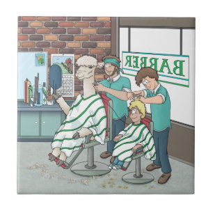 Azulejo De Cerâmica Corte de cabelo de alpaca