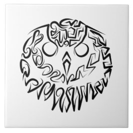 Azulejo De Cerâmica Coruja Branca e Negra