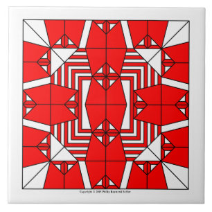 Azulejo De Cerâmica Corujas Vermelhas