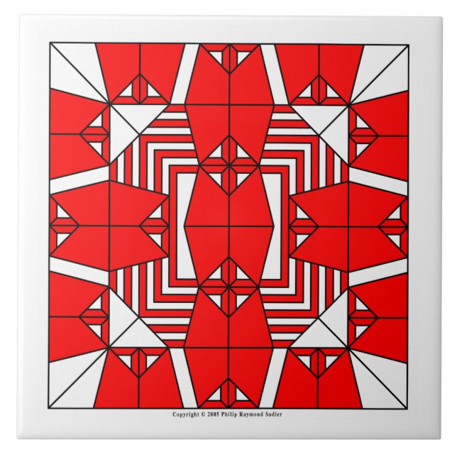 Azulejo De Cerâmica Corujas Vermelhas (Frente)