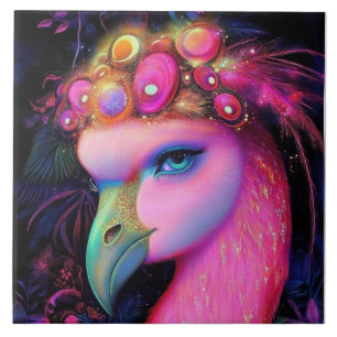 Azulejo De Cerâmica Cosmic Flamingo Queen