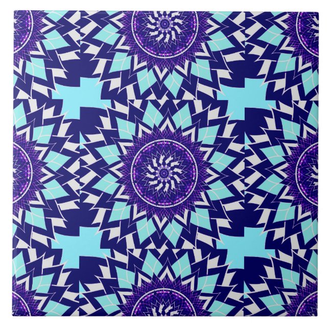 Azulejo De Cerâmica cosmos preto&branco (Frente)