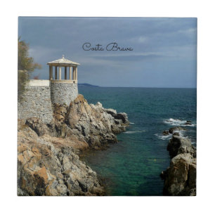 Azulejo De Cerâmica Costa Brava, fotografia cênica Espanha