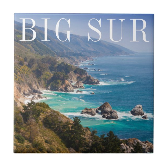 Azulejo De Cerâmica Costa da Califórnia Big Sur (Frente)