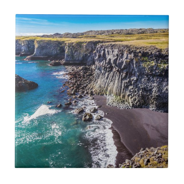 Azulejo De Cerâmica Costa Hellnahraun, Islândia (Frente)