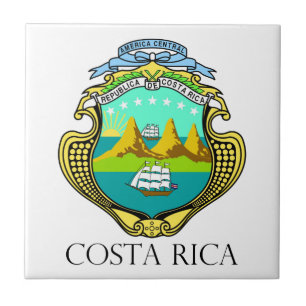 Azulejo De Cerâmica COSTA RICA - emblema/bandeira/brasão/símbolo