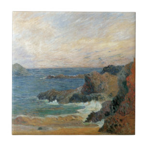 Azulejo De Cerâmica Costa Rochosa de Paul Gauguin, Impressionismo Vint