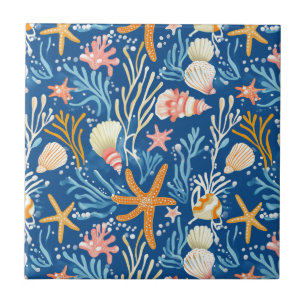 Azulejo De Cerâmica Costeiro Russo - Capas de foca, Starfish, Recife (