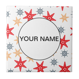 Azulejo De Cerâmica Costeiros Engraçados E Padrões De Rodas