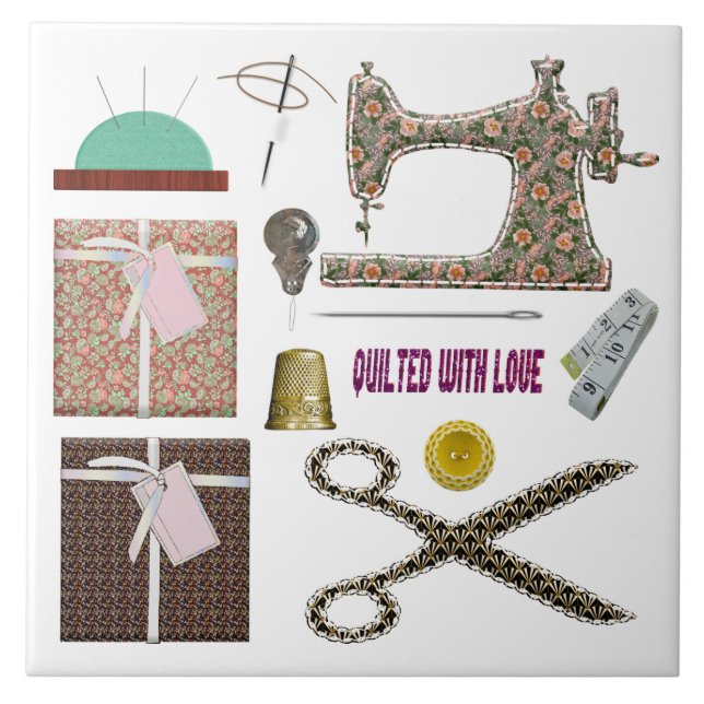 Azulejo De Cerâmica Costura de costura (Frente)