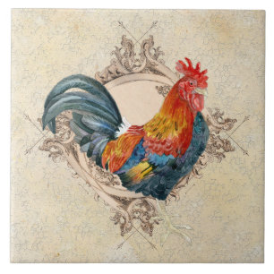 Azulejo De Cerâmica Country French Rooster Farmhouse Kitchen Vintage