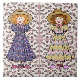 Azulejo De Cerâmica Country Girls