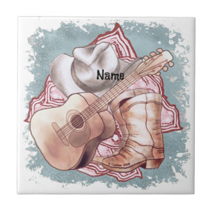 Azulejo De Cerâmica Country Guitar