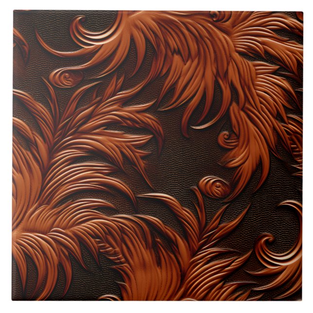 Azulejo De Cerâmica Couro Emboscada Com na moda Elegante Faux (Frente)