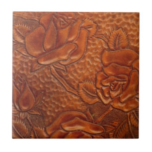 Azulejo De Cerâmica Couro floral da castanha-do-oeste