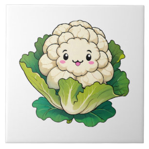 Azulejo De Cerâmica Couve-flor Kawaii