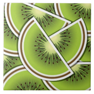 Azulejo De Cerâmica Couves de fruta de kiwi funky