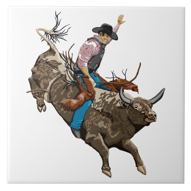 Azulejo De Cerâmica Cowboy (Frente)