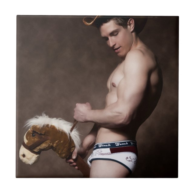 Azulejo De Cerâmica Cowboy 42067a (Frente)