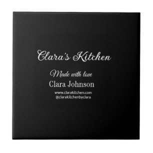 Azulejo De Cerâmica cozinha comida chef adicionar nome de restauração