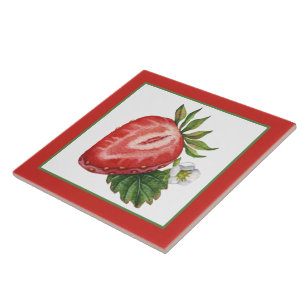 Azulejo De Cerâmica cozinha de amantes de morango
