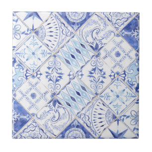 Azulejo De Cerâmica Cozinha De Vintagem De Azul-Branco-Mediterrâneo C