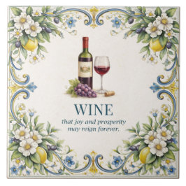 Azulejo De Cerâmica Cozinha do Vinho Toscano Bênção Mediterrâneo