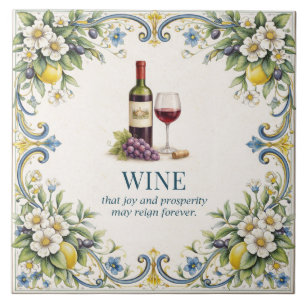 Azulejo De Cerâmica Cozinha do Vinho Toscano Bênção Mediterrâneo
